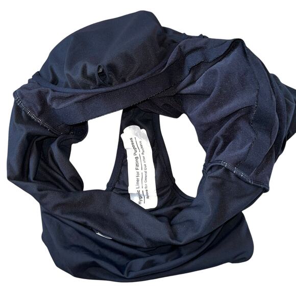 Liz Claiborne One Piece Swimsuit Tummy Panel Underwire Black Halter - Picture 5 of 7